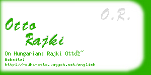 otto rajki business card